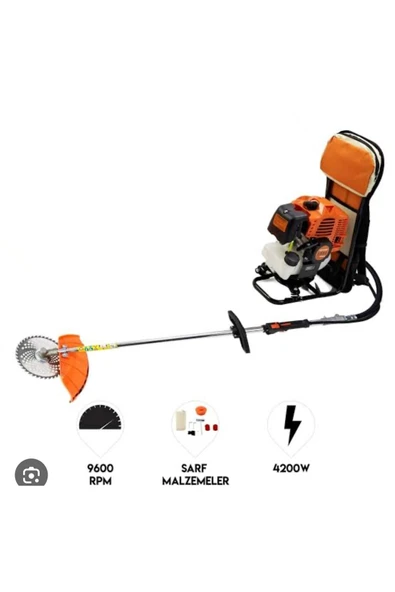 Maxstar TIRPAN OT BİÇME MOTORU BENZİNLİ SIRT TİPİ 3 ADET UÇ 2.2 KV 52 CC ürün görseli 1