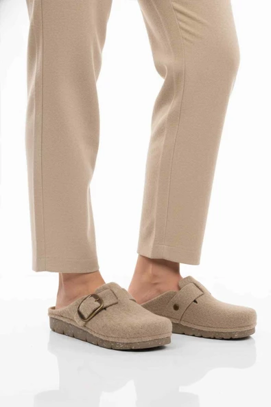 Ayakmod Camel Keçe Anatomik Kadın Ev Terliği K-117.005 Z ürün görseli 1