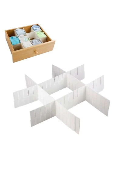 Kaizen Market Çekmece Içi Düzenleyici Seperatör Beyaz 10x40 Cm ürün görseli 1