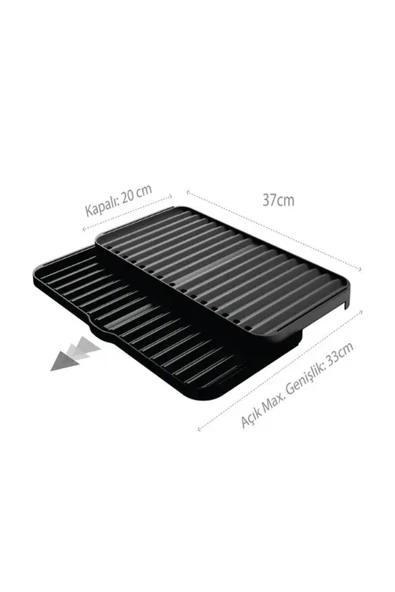 Decobella GENİŞLEYEBİLİR BULAŞIKLIK TABAKLIK BARDAKLIK BULAŞIK DÜZENLEYİCİ TEZGAH ÜSTÜ - Resim 2