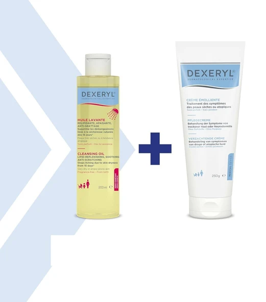 Ducray Dexeryl Cream 250 Gr + Dex Huile Lavante 200 Ml Set ürün görseli 1