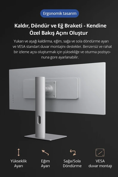 34' 4K 165Hz 1ms Nano IPS Ekran Monitör - Resim 4