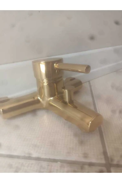 petra GOLD AÇ KAPA MİX BANYO BATARYASI PRİNÇ İÇ MALZEME - Resim 3