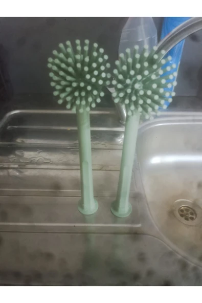 GenelTedarik Vantuzlu Mutfak Banyo Tezgah Üstü Silikon Bulaşık Yıkama Lavabo Temizleme Mutfak Tezgah Fırçası - Resim 2
