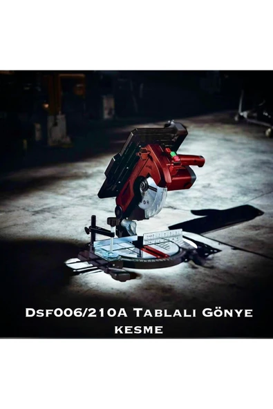 Maxstar PROFOSYONEL TABLALI GÖNYE KESME TESTERE 45 AÇILI YATAR DİKEY 210 TEPSİ BIÇAK ÇAPI 1200 W ürün görseli 1