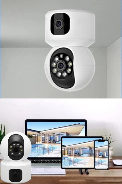 Çift Kameralı Wifi Bağlantılı Gece Görüşlü Ev Tipi Güvenlik Kamerası Yosee - Resim 8