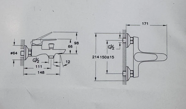 Eczacıbaşı Punto+ 201 Banyo Bataryası A43742 - Resim 2