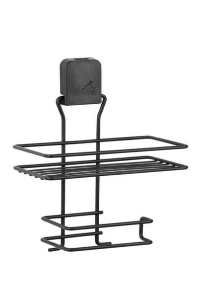 Lalezar Siyah Yapışkanlı Wc Kağıtlık Raflı Telefon Raflı ürün görseli 1