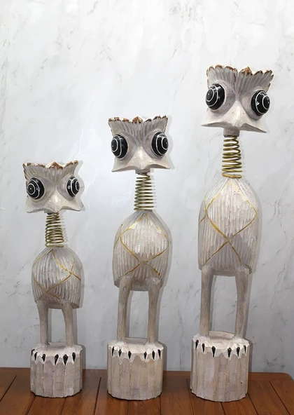 Ahşap 3'lü Deve Kuşu Seti 90 Cm Trendy:7 ürün görseli 1