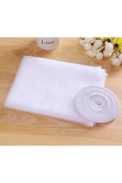 GenelTedarik Sineklik Yıkanabilir Pencere Sinekliği Cırt Bantlı Yapışkanlı 130cm X 150cm-swatter-windows - Resim 2