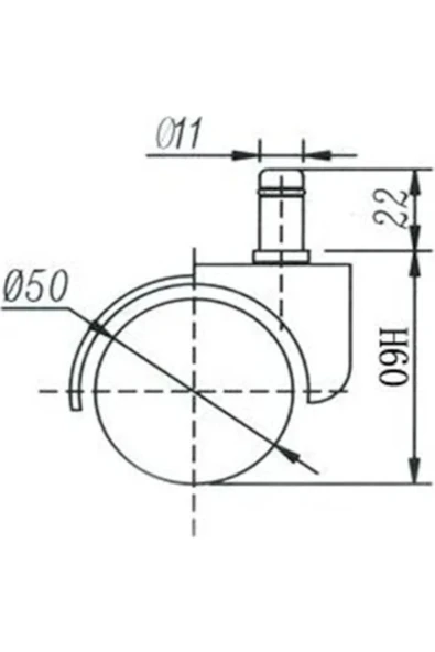 GenelTedarik Ofis Koltuğu Sandalyesi Tekeri 5 Adet - Resim 3