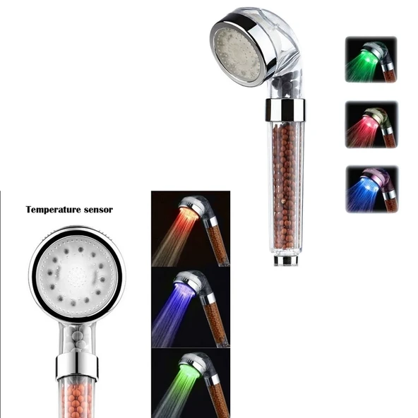 Rain Duş Robotu Tepe Duş Seti Duş Başlığı Sistemi Ledli Duş Başlık Hediyeli - Resim 2