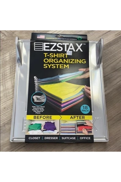 YclShop 10'lu Dolap Içi T-shirt Düzenleyici Gömlek Elbise Dolap Organizer Raf Eşya Düzenleyici - Resim 3