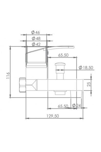 ATAY Krom Mix Banyo Batarya - Resim 2