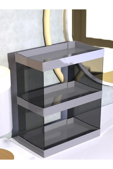 GenelTedarik MAKYAJ KİŞİSEL BAKIM KOZMETİK ÇOK FONKSİYONLU ORGANİZER RAF - Resim 2