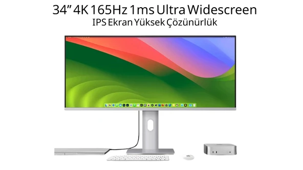 34' 4K 165Hz 1ms Nano IPS Ekran Monitör ürün görseli 1