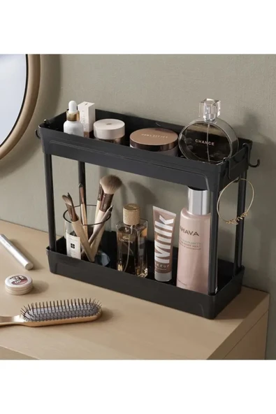 GenelTedarik ÇOK AMAÇLI RAF ORGANİZER 2 KATLI DEMONTE BANYO MUTFAK TAKI TOKA ürün görseli 1