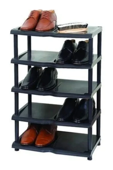 GenelTedarik AYAKKABILIK PLASTİK SAĞLAM RAF 5 KATLI DEMONTE ürün görseli 1