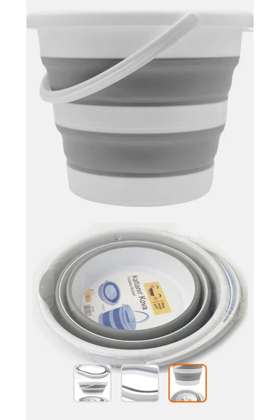 GenelTedarik Beyaz Krem, Katlanır Kova ürün görseli 1