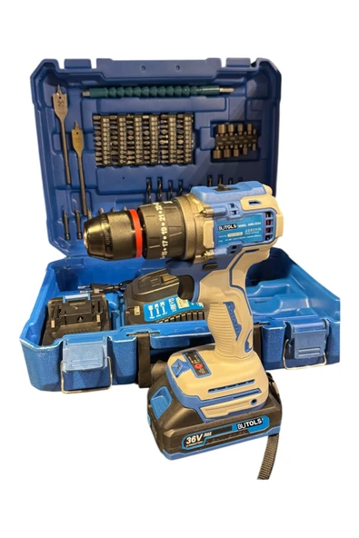 Butols KÖMÜRSÜZ X2 ŞARZLI DARBELİ VİDALAMA MATKAP 84 PARÇA SET MAVİ ürün görseli 1