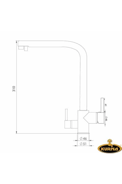 Kurna arıtma musluklu batarya - Resim 2