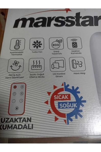 GenelTedarik Beyaz Duvar Tipi Isıtıcı Fanlı Sıcak Soğuk - Resim 2