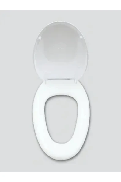Mutlu Bergama serisi beyaz melamin klozet kapak seti, şık ve dayanıklı tasarım ürün görseli 1