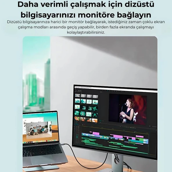 5147 4K Destekli Type-C to HDMI Görüntü Aktarım Adaptörü - Resim 6