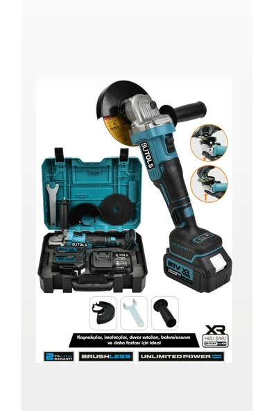 Butols FIRÇASIZ BRUSHLESS 2 Lİ MATKAP SETİ SPRAL TAŞLAMA SOMUN SIKMA ürün görseli 1