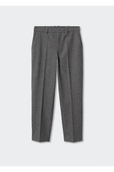 MANGO Gri Kadın Pantolon 37026705 - Resim 3