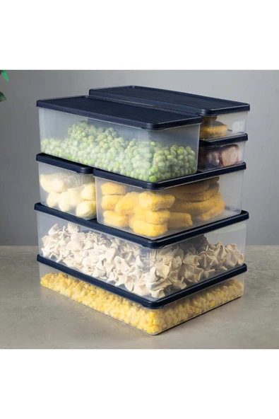 GenelTedarik BUZDOLABI DERİN DONDURUCU SAKLAMA KABI KAPAKLI KIRILMAZ 5LT - Resim 2