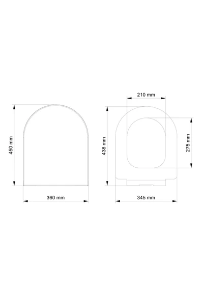 Visam Akasya Duroplast Yavaş Kapanan Metal Menteşeli Klozet Kapağı 514.001 - Resim 2