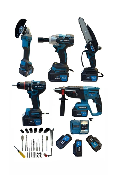 Maxplus KÖMÜRSÜZ PROFOSYONEL 5 LI MATKAP TAKIMI SETİ - Resim 2