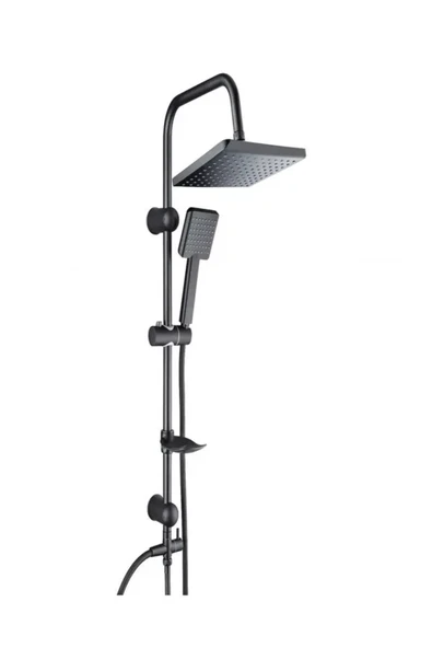 Tema tepe duş seti siyah tepe yağmurlama - Resim 2