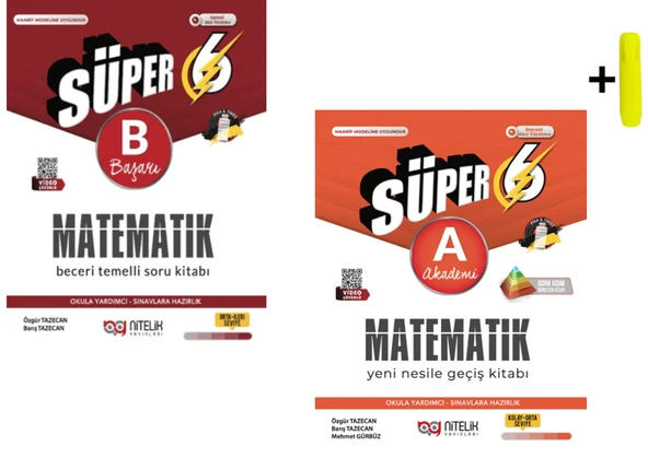 Nitelik Yayınları 6. Sınıf Matematik (A) (B) Beceri Temelli Soru Kitabı Seti Yeni ürün görseli 1