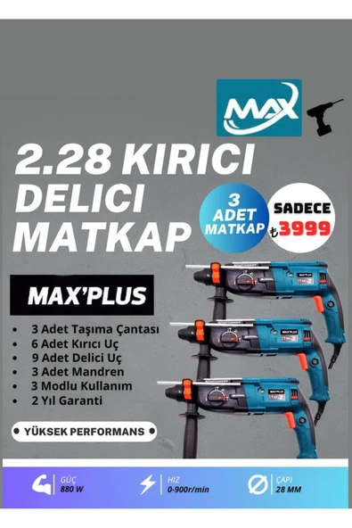 Maxplus MATKAP KIRICI DELİCİ DARBELİ ürün görseli 1