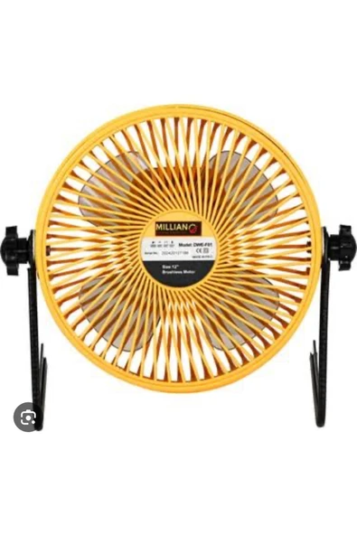 Maxplus Şarjlı - USB Girişli (Araçlara Uyumlu) - Kablolu Vantilatör Masaüstü 8 Inc Pervane Fan - Resim 3