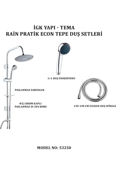 Tema Sürgü Duş Seti̇ Econ - Resim 2