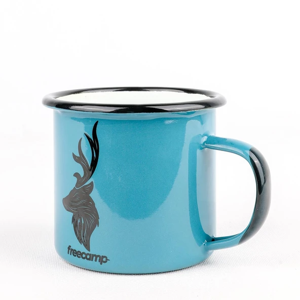 FreeCamp Campers Emaye Mug 350ml-MAVİ - Resim 2