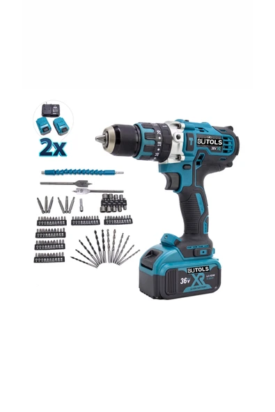 Butols KÖMÜRSÜZ ŞARZLI VİDALAMA DARBELİ 2X 84 PARÇA ürün görseli 1