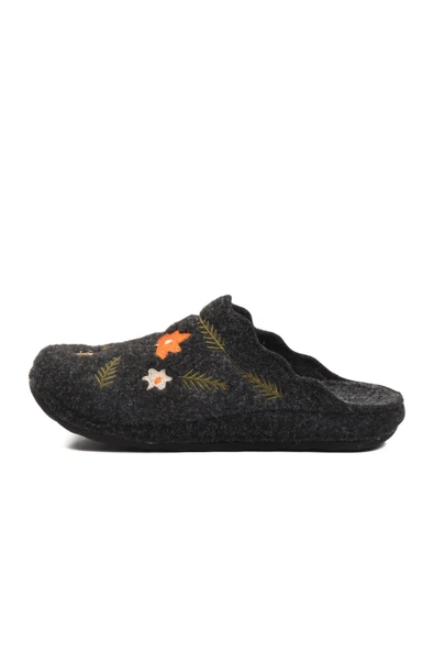 Ayakmod Siyah Keçe Anatomik Kadın Ev Terliği K-9561 Z - Resim 4