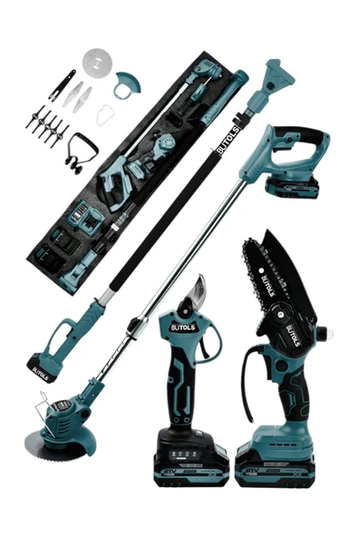 Butols PROFOSYONEL 3 LÜ SET BAĞ MAKASI DAL BUDAMA TESTERE ÇİM BİÇME TELESKOPİK ürün görseli 1