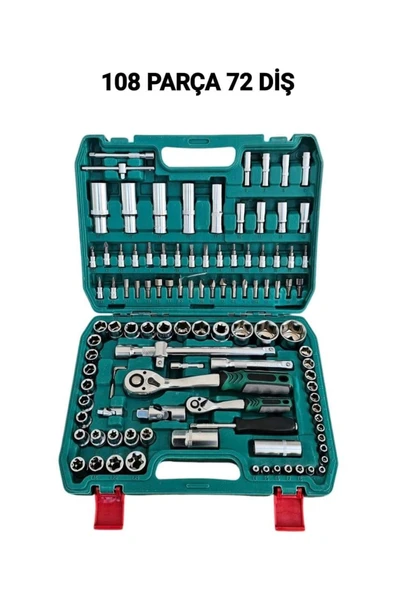 Pçs 108 parça lokma takımı seti 72 diş profosyonel full set ürün görseli 1