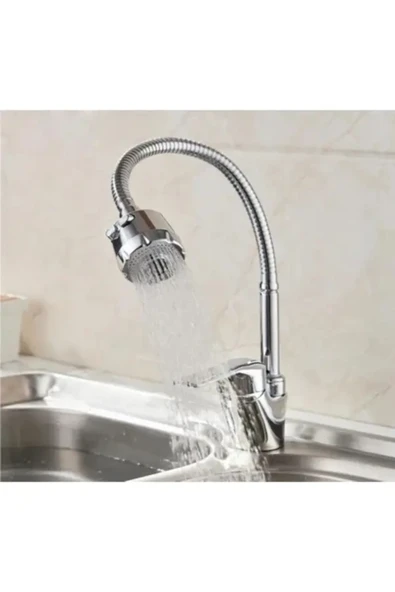 Arya Krom Hareketli Musluk Başlığı Kubar - Resim 3