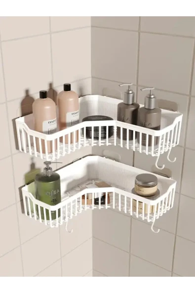 GenelTedarik Yapışkanlı Duş Banyo Mutfak Köşesi Sabunluğu Mutfak Rafı Organizer.1 Adet ürün görseli 1
