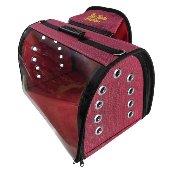 La Vista Jumbo Tomris Kedi, Küçük Köpek Sırt Taşıma Çantası KIRMIZI 50-32-31cm ürün görseli 1