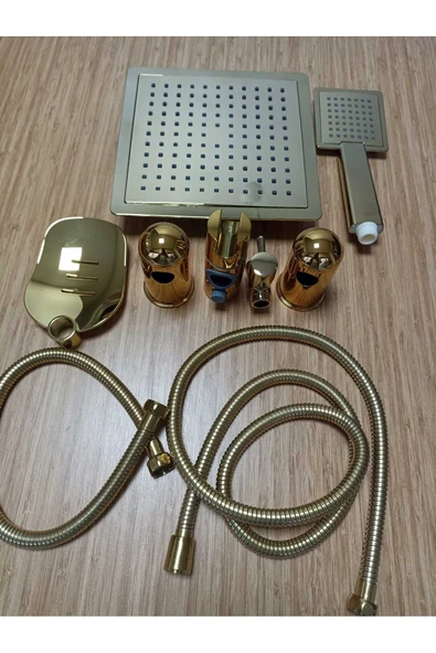 Eng 5 Li Sürgülü Robot Duş Takımı Gold - Resim 3