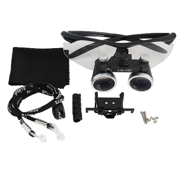 -3.5x-420mm  Diş Cerrahi Gözlük Lens Büyüteç,taşıma Çantalı - Resim 2