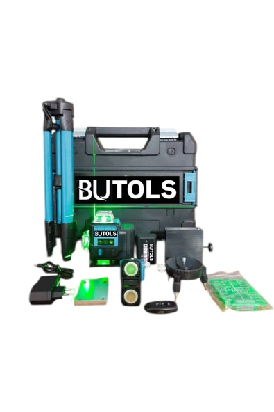 Butols 16 çizgili Lazer terazi gönye yatay dikey tripod ayaklı ürün görseli 1