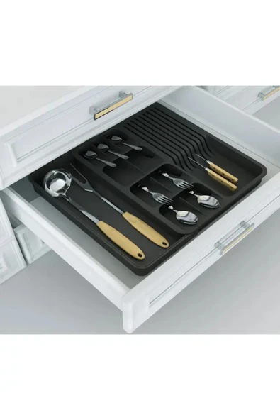GenelTedarik Genişleyebilir Bıçaklık Kaşıklık Çekmece Içi Kaşık çatal bıçaklık Çekmece içi açılır kapanır ürün görseli 1